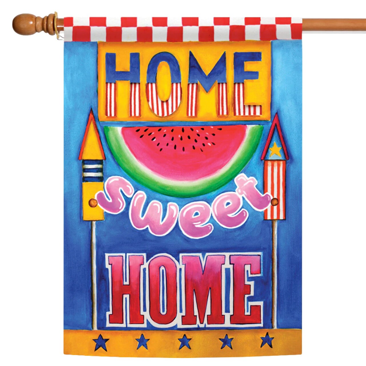 Toland Home Garden Watermelon 'Home Sweet Home' Outdoor House Flag 40" x 28"